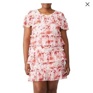 Badgley Mischka
Tiered Ruffle Floral Dress